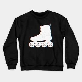 Rollerbla glitch design - Dynamic rollerblade and Inline skate Crewneck Sweatshirt